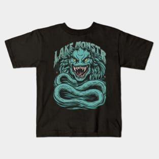 Mythical mysterious lake monster Kids T-Shirt